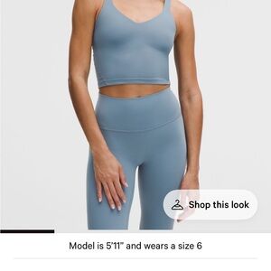 Lululemon Light Blue Align Cropped Tank Top